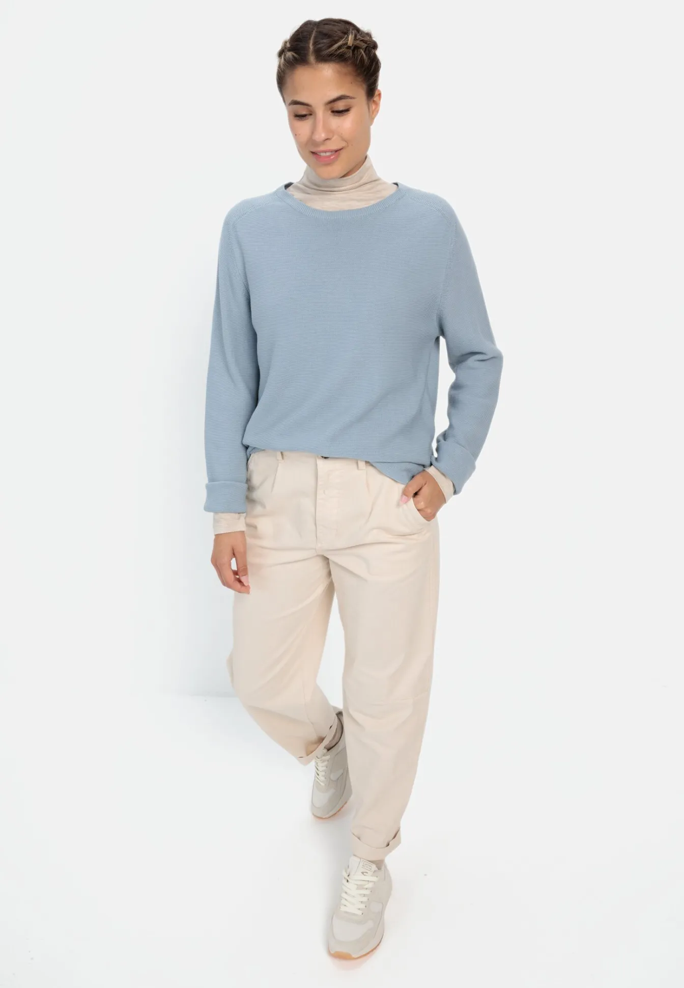 Damen Camel Active Sweatshirts & Hoodies^Rundhals Sweatshirt aus reiner Baumwolle