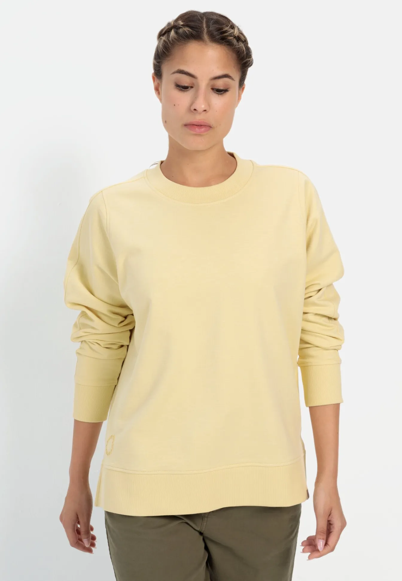 Damen Camel Active Sweatshirts & Hoodies^Rundhals Sweatshirt aus reiner Baumwolle