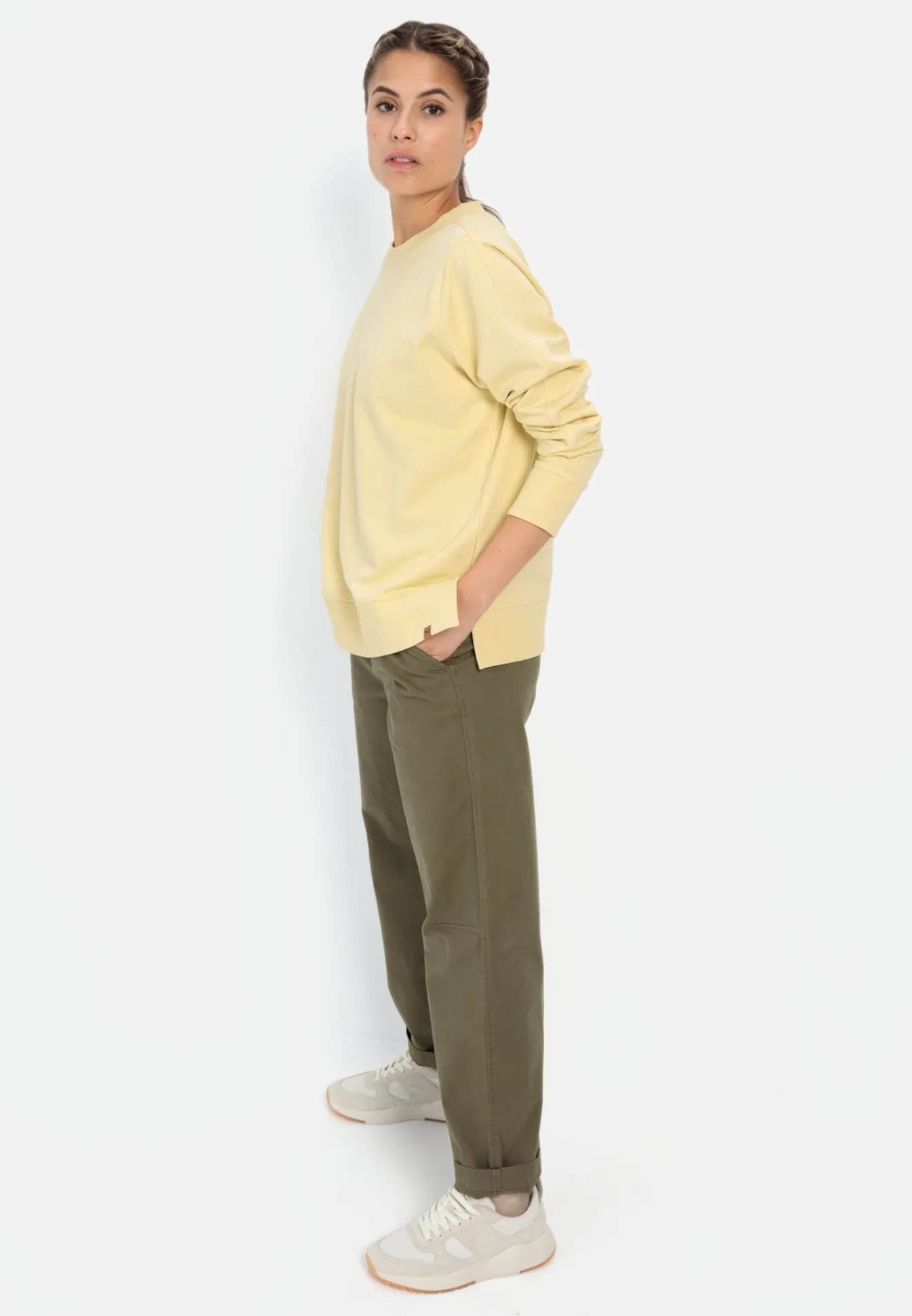 Damen Camel Active Sweatshirts & Hoodies^Rundhals Sweatshirt aus reiner Baumwolle
