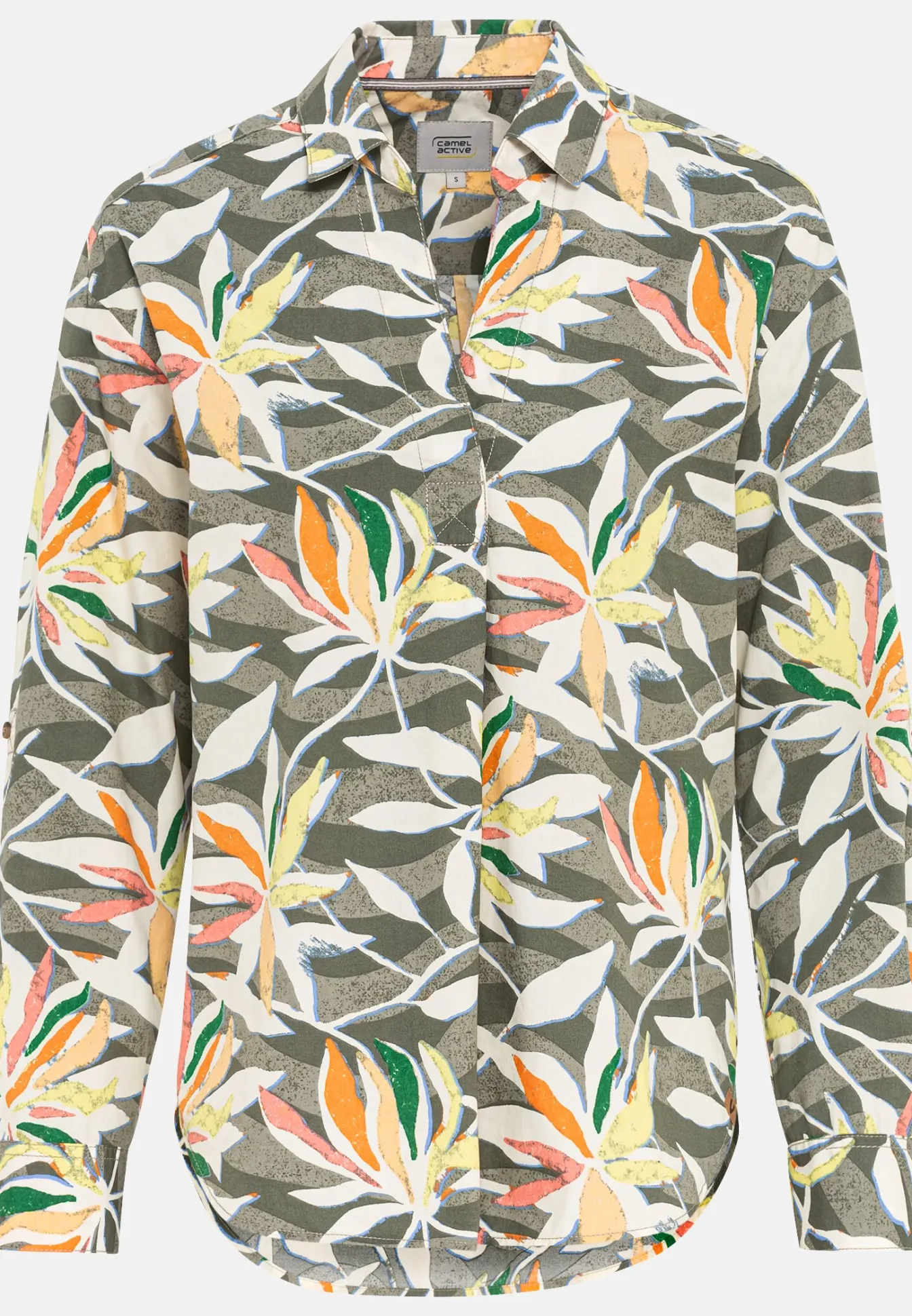 Damen Camel Active Blusen^Schlupfbluse mit Allover-Print