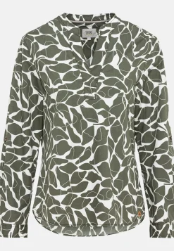Damen Camel Active Blusen^Schlupfbluse mit floralem Allover-Print