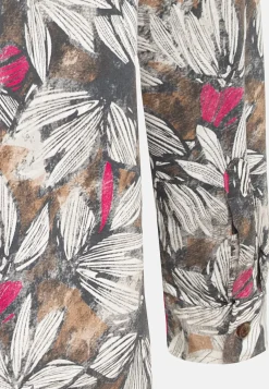 Damen Camel Active Blusen^Schlupfbluse mit floralen Allover-Print