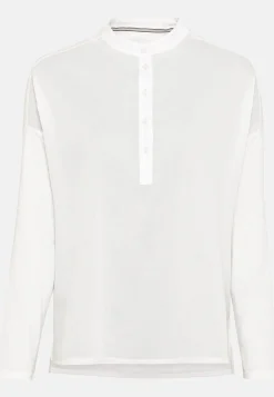 Damen Camel Active Blusen^Schlupfbluse mit Jerseyeinsatz