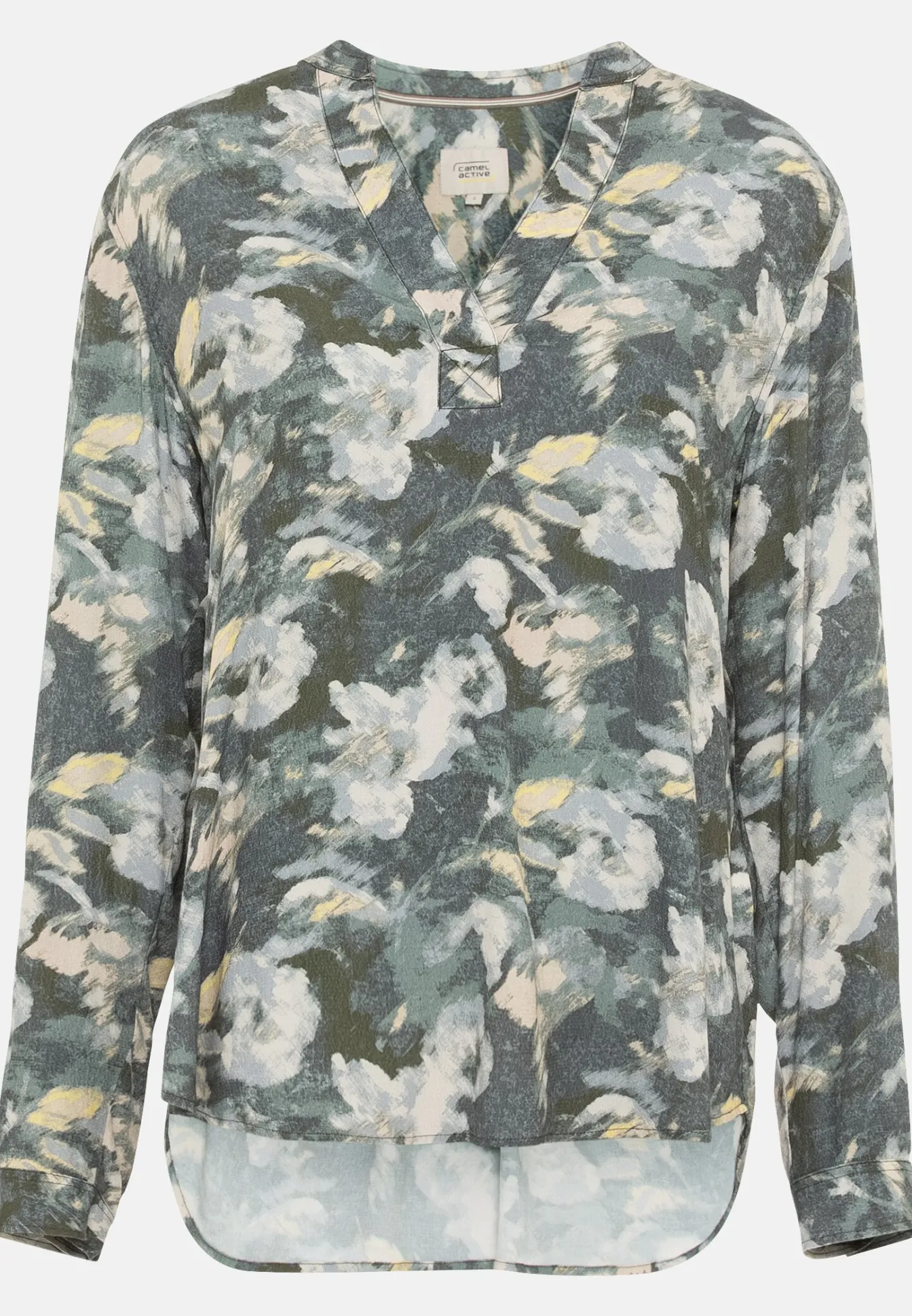Damen Camel Active Blusen^Schlupfbluse mit Stehkragen