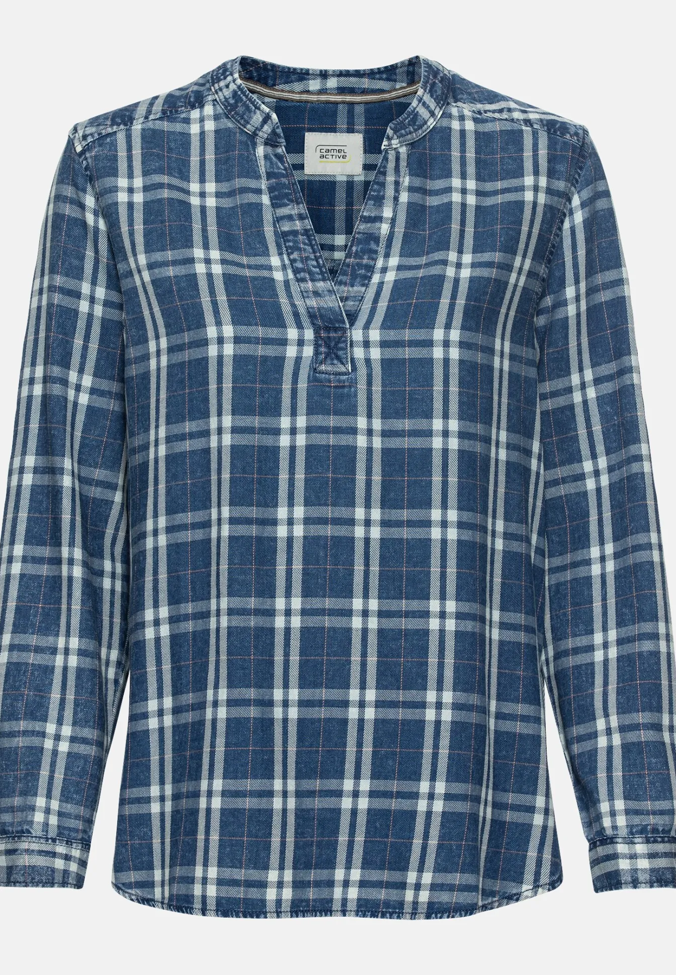 Damen Camel Active Blusen^Schlupfbluse mit Stehkragen