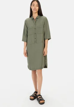 Damen Camel Active Kleider^Schlupfkleid mit Hemdkragen