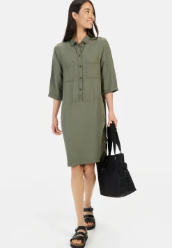 Damen Camel Active Kleider^Schlupfkleid mit Hemdkragen