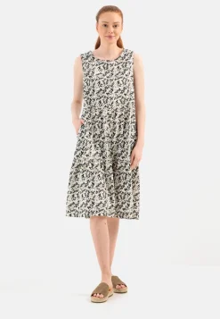 Damen Camel Active Kleider^Sommerkleid im Allover-Print