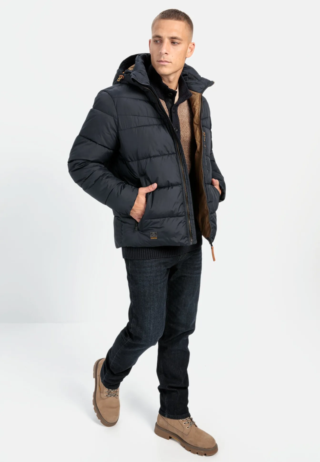 Herren Camel Active Jacken & Westen^Steppblouson mit abnehmbarer Kapuze