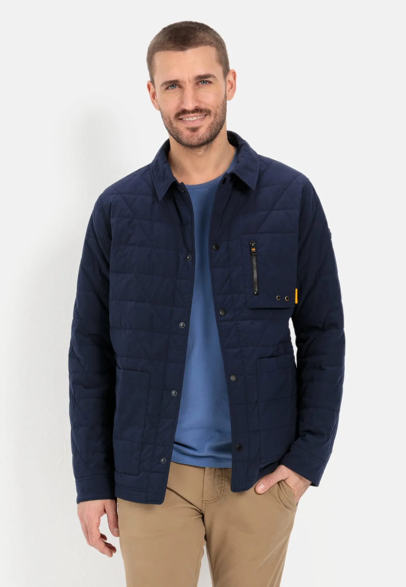 Herren Camel Active Jacken & Westen^Steppblouson mit Hemdkragen