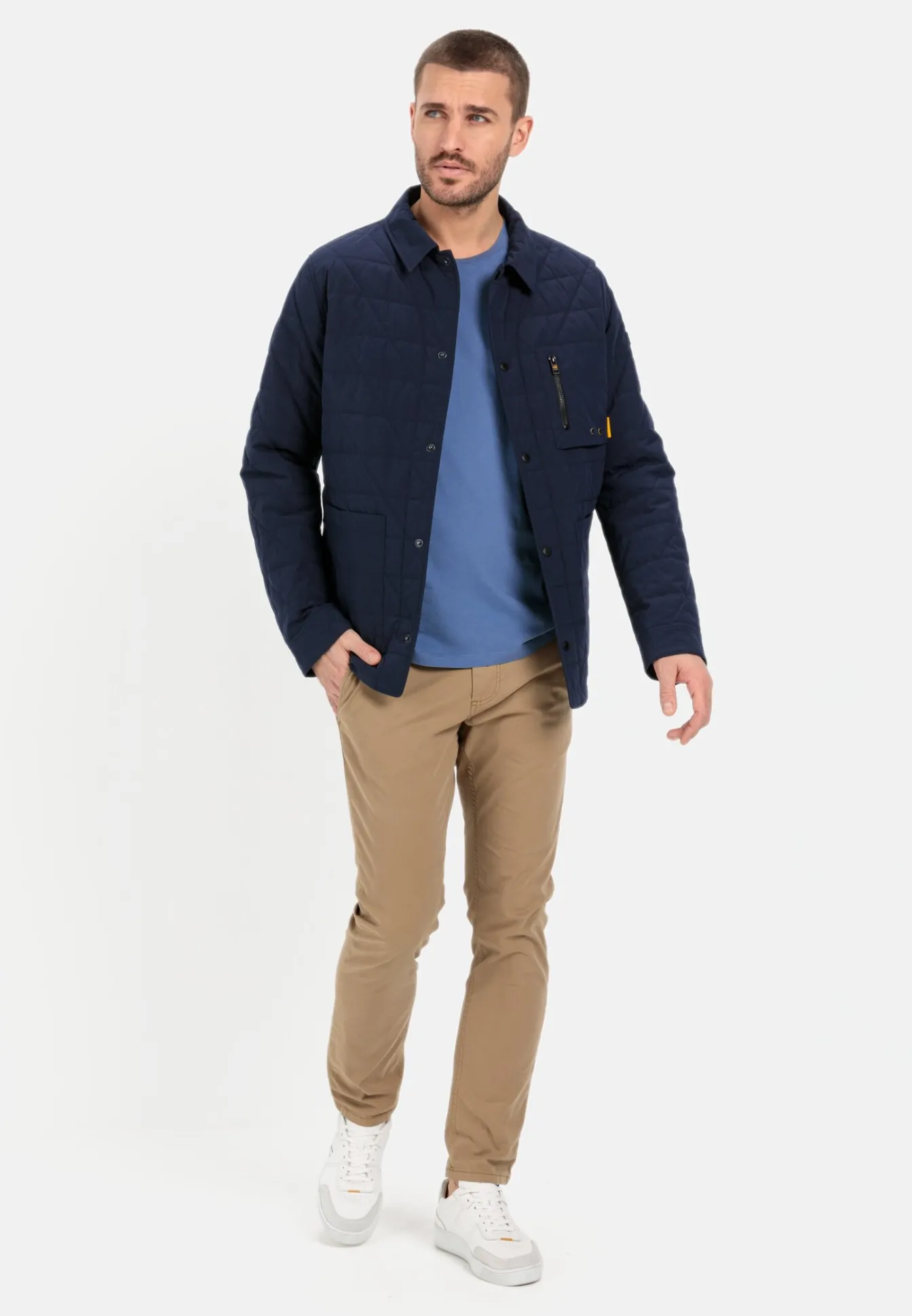 Herren Camel Active Jacken & Westen^Steppblouson mit Hemdkragen