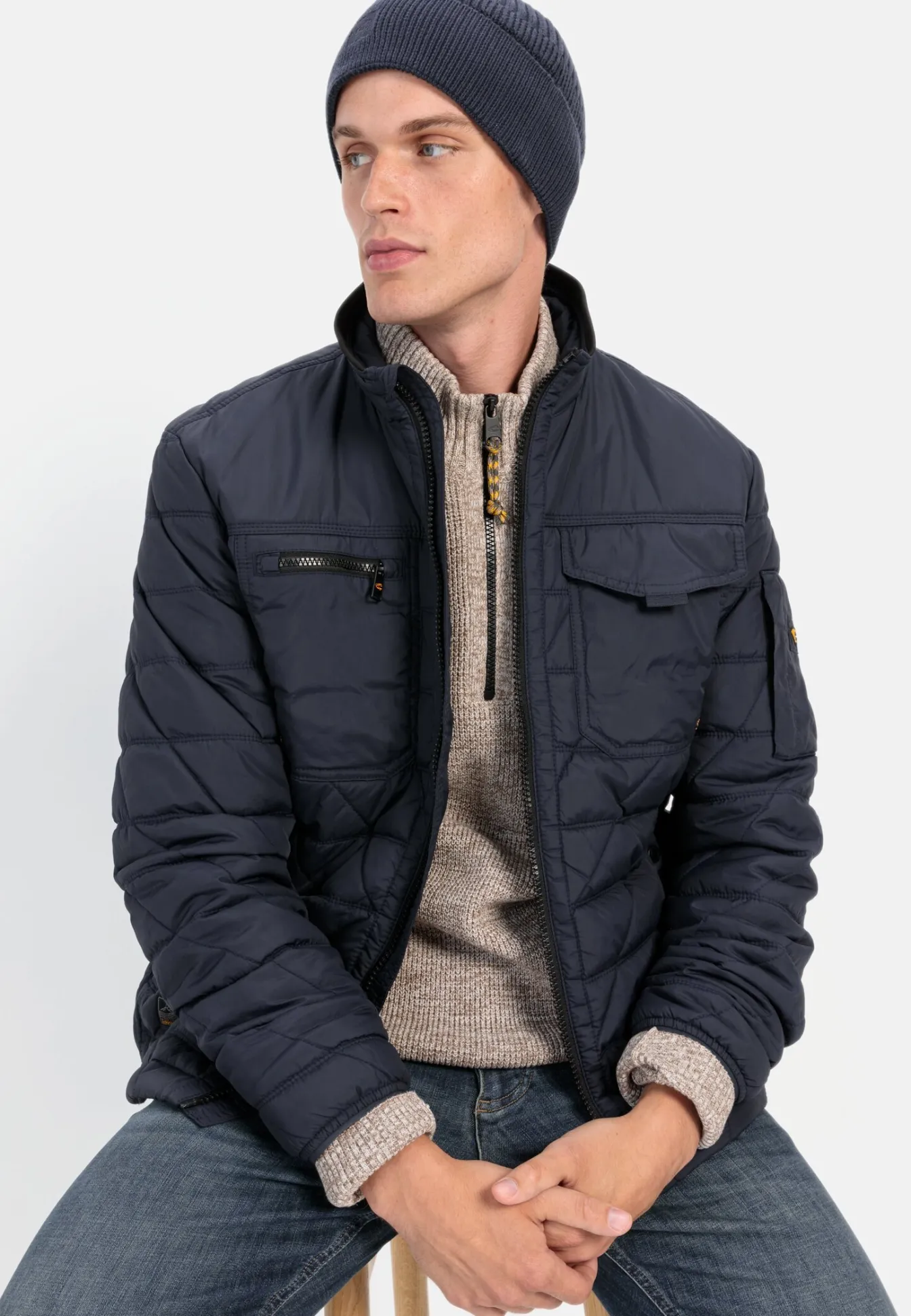 Herren Camel Active Jacken & Westen^Steppblouson mit Stehkragen