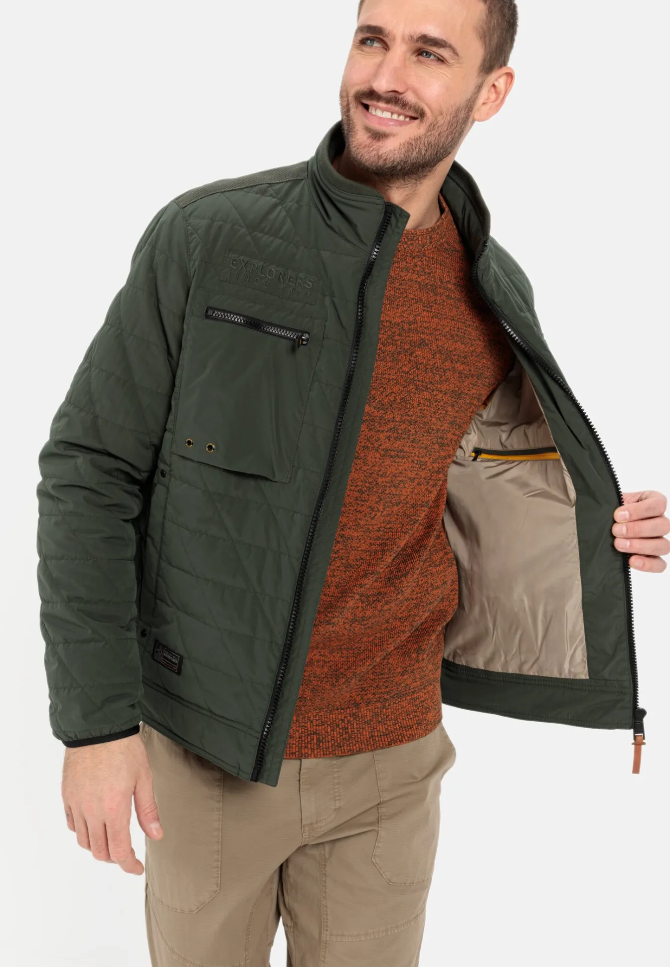 Herren Camel Active Jacken & Westen^Stepp-Blouson mit Stehkragen