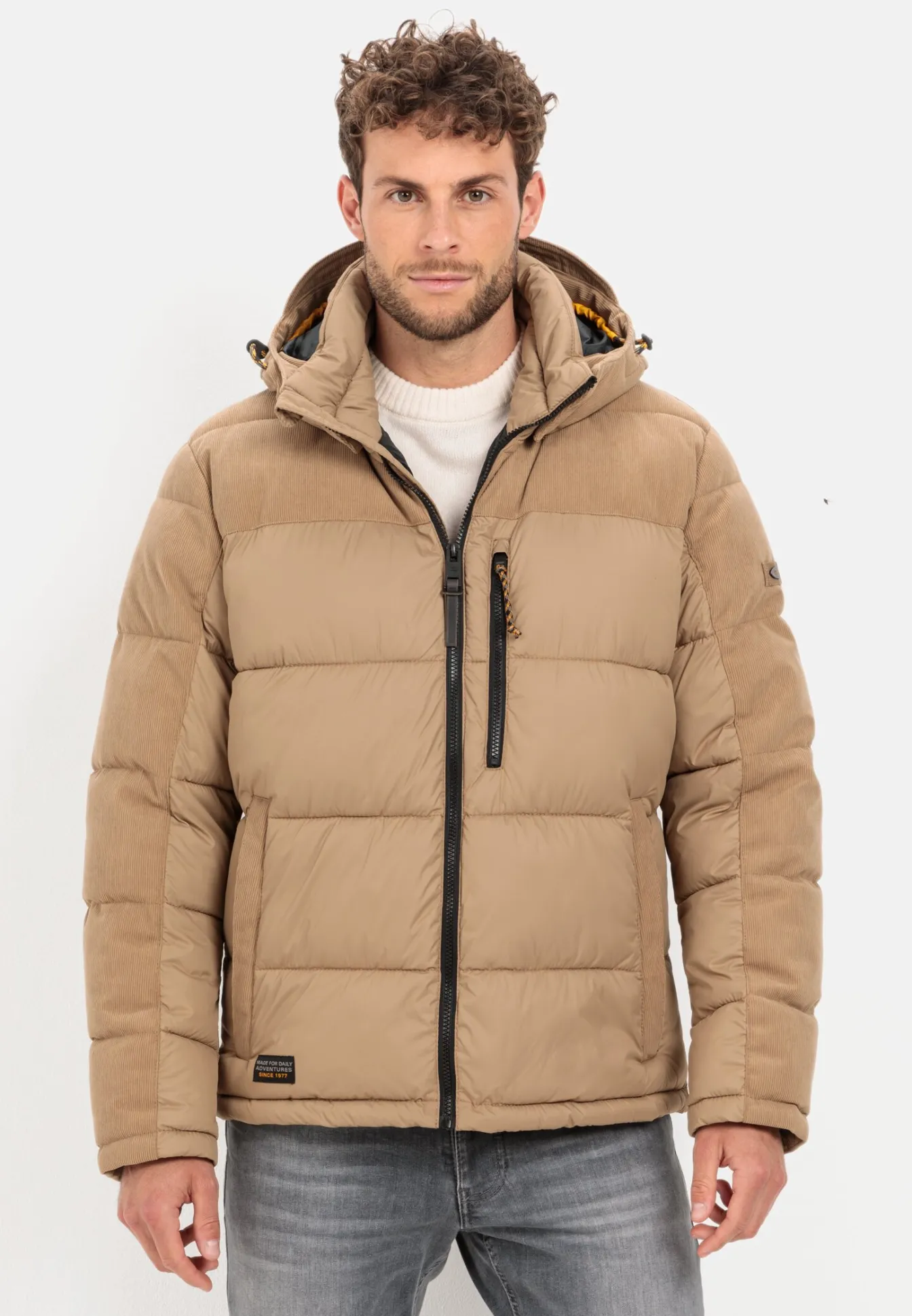 Herren Camel Active Jacken & Westen^Steppjacke mit Cordbesatz