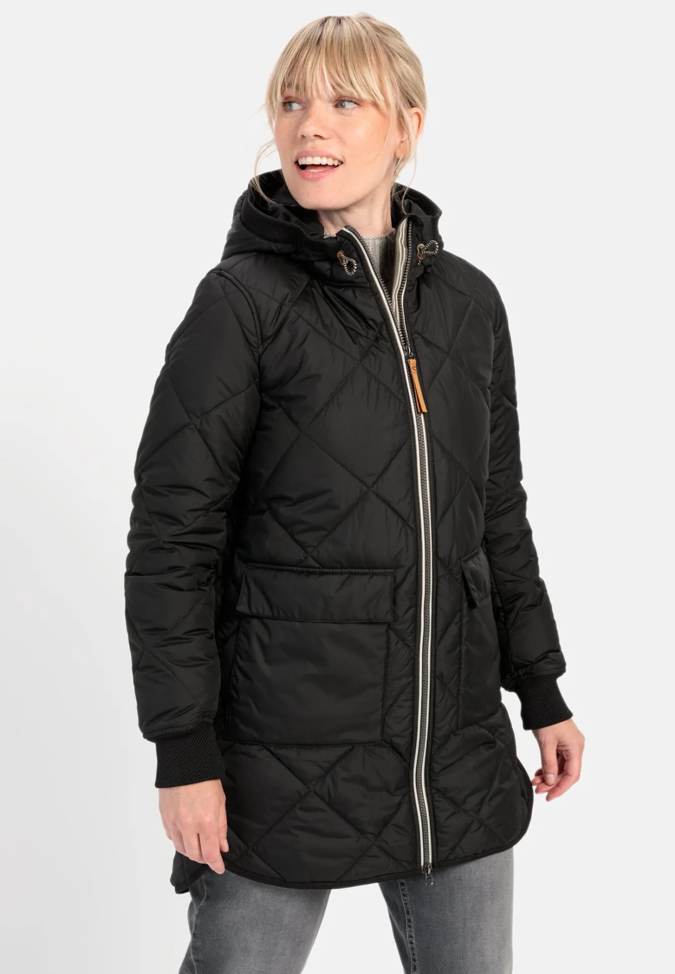 Damen Camel Active Jacken & Westen^Steppmantel aus recyceltem Polyester