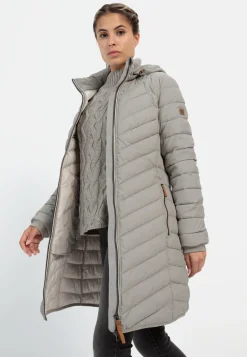 Damen Camel Active Jacken & Westen^Steppmantel mit Fischgrat-Muster