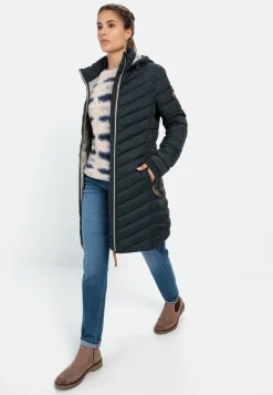 Damen Camel Active Jacken & Westen^Steppmantel mit Fischgrat-Muster