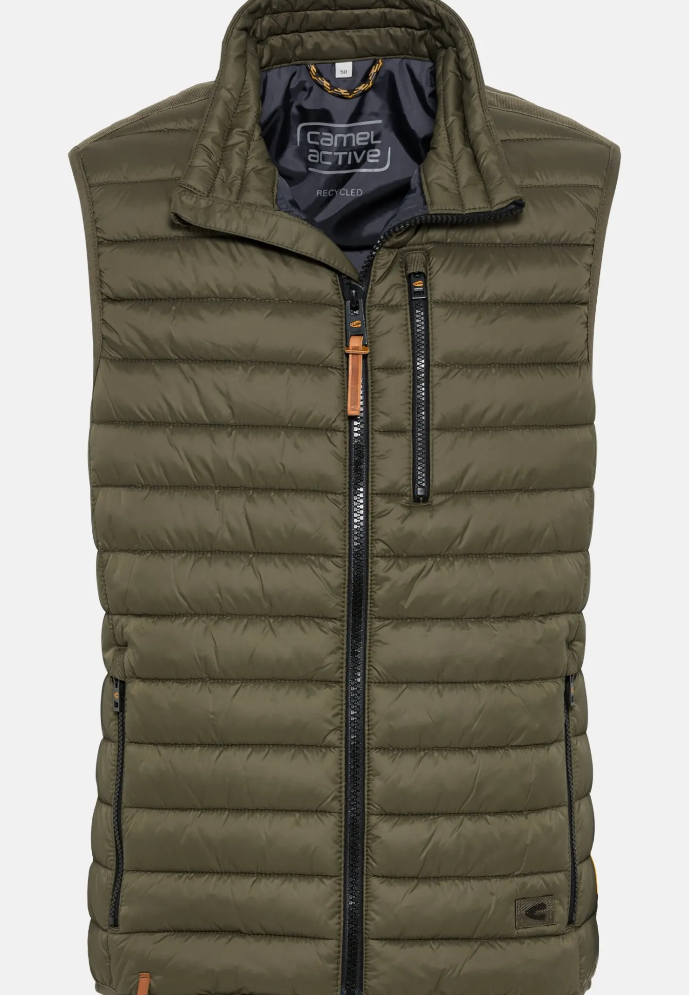 Herren Camel Active Jacken & Westen^Steppweste mit horizontaler Steppung aus recyceltem Polyester