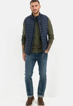 Herren Camel Active Jacken & Westen^Steppweste mit horizontaler Steppung aus recyceltem Polyester