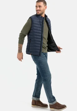 Herren Camel Active Jacken & Westen^Steppweste mit horizontaler Steppung aus recyceltem Polyester