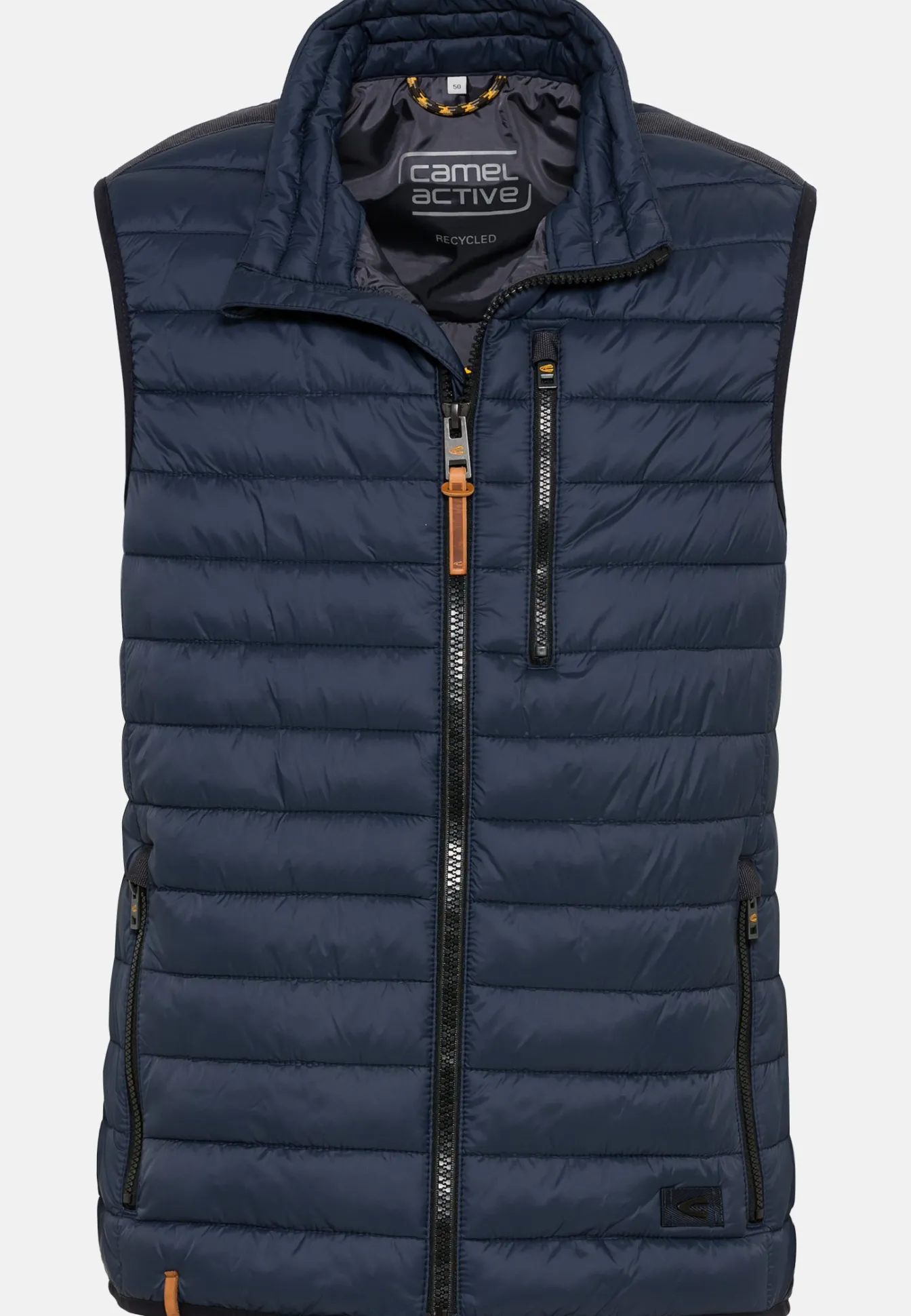 Herren Camel Active Jacken & Westen^Steppweste mit horizontaler Steppung aus recyceltem Polyester