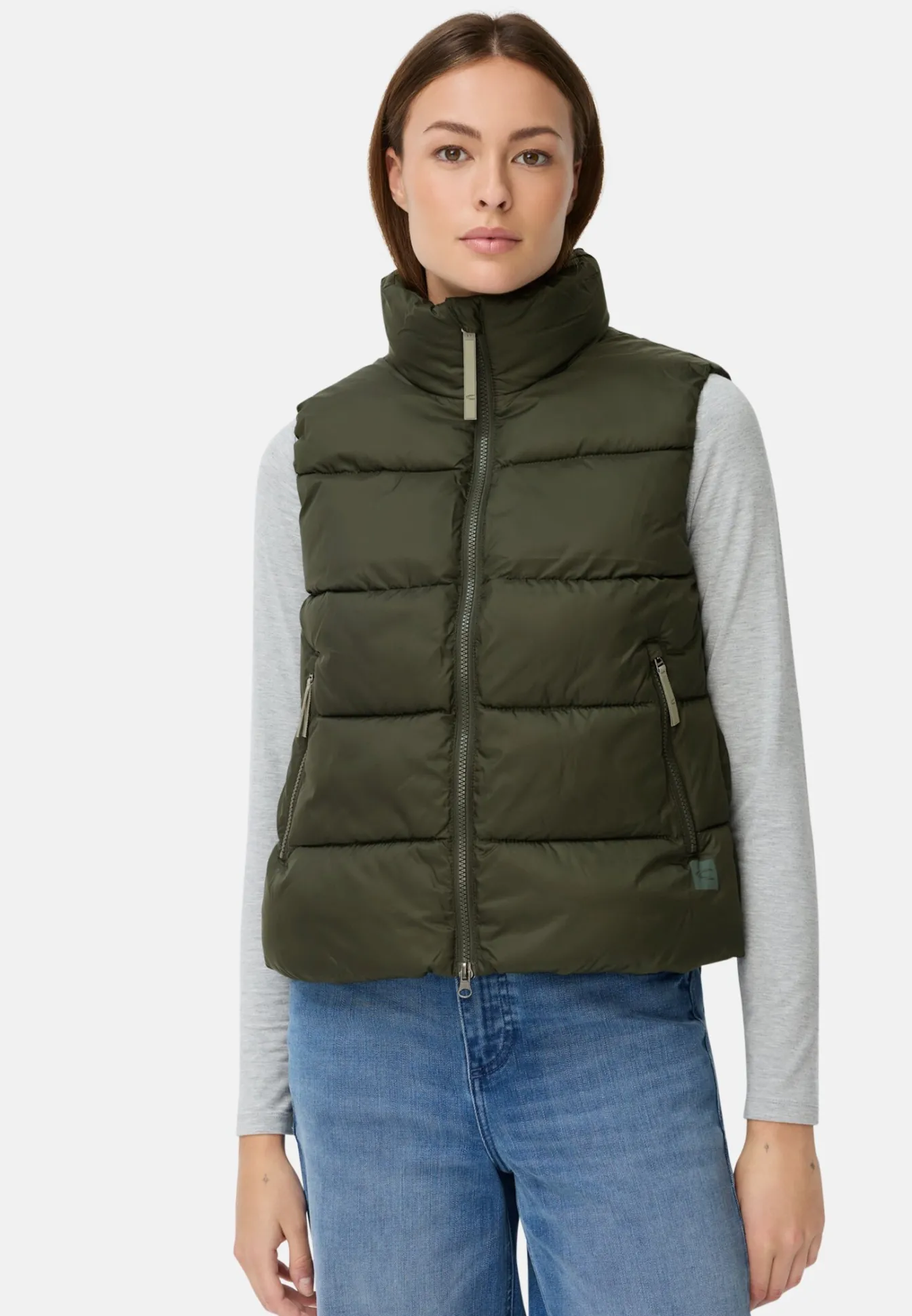 Damen Camel Active Jacken & Westen^Steppweste mit 2-Wege-Reißverschluss