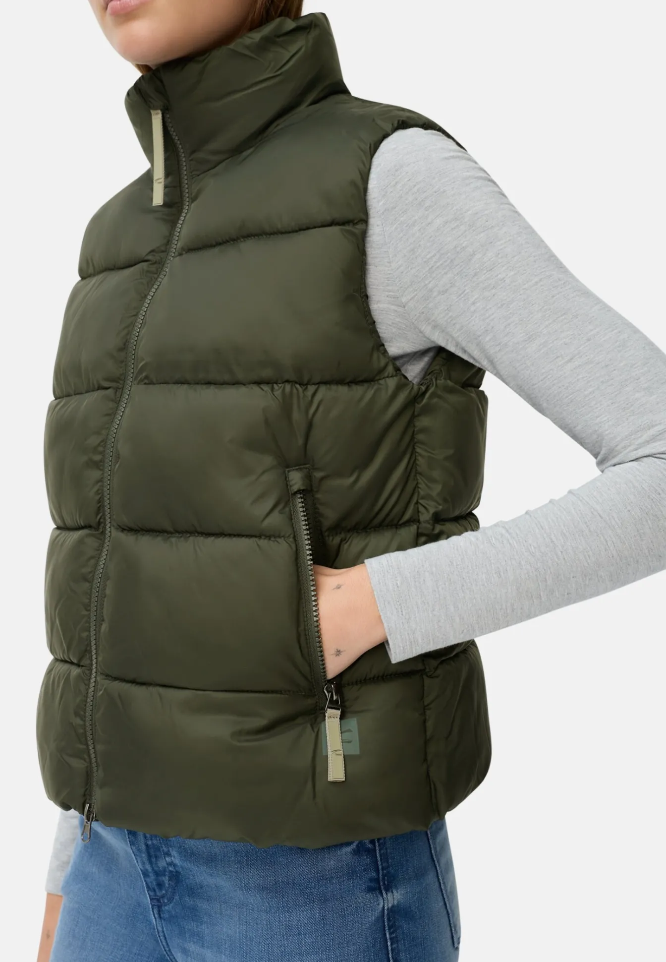 Damen Camel Active Jacken & Westen^Steppweste mit 2-Wege-Reißverschluss