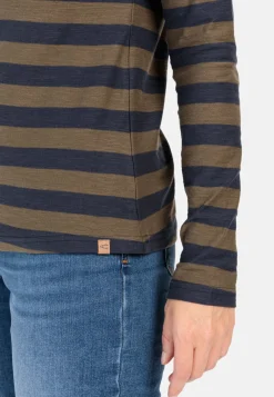 Damen Camel Active T-Shirts & Polos^Streifenshirt aus reiner Baumwolle