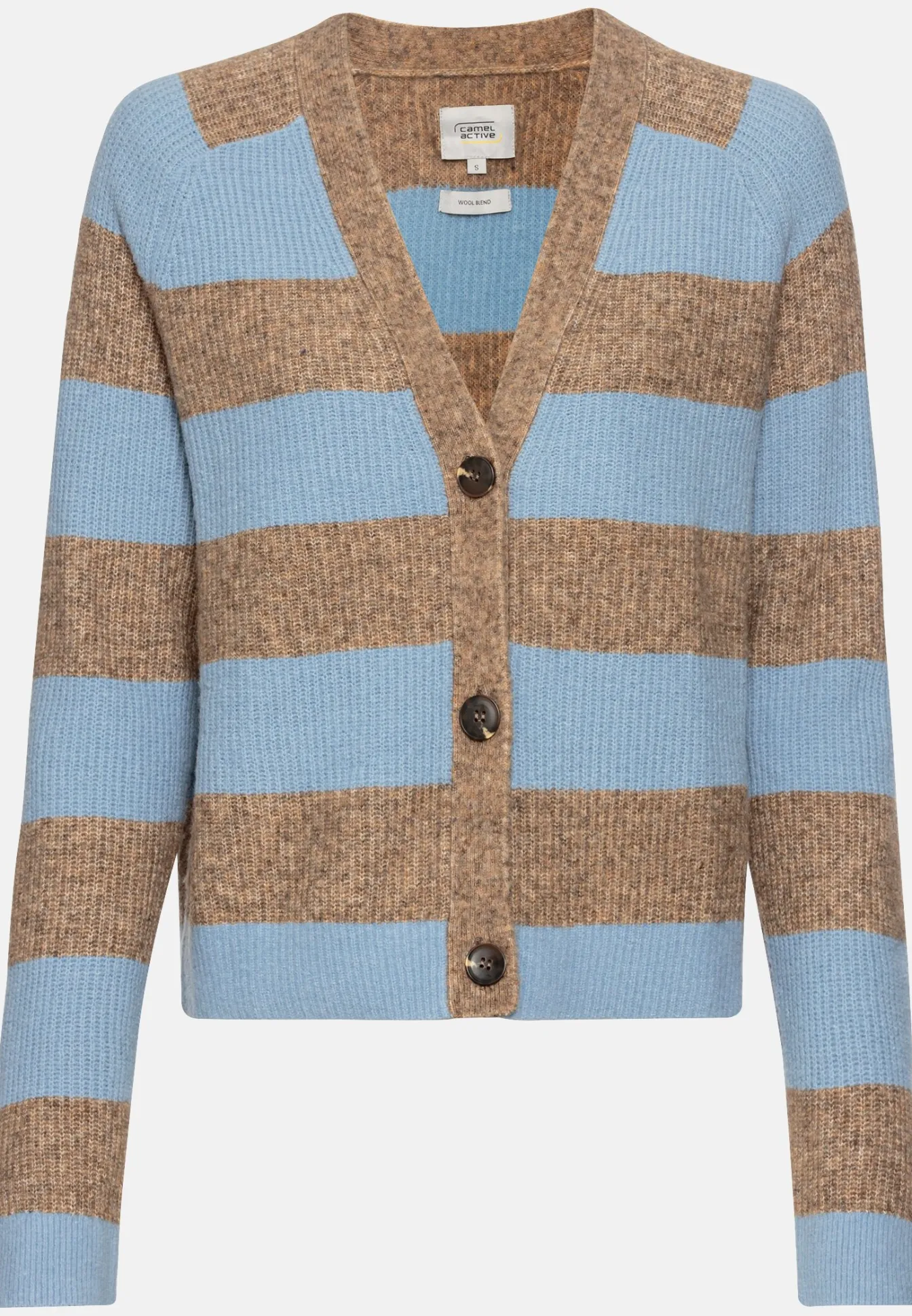 Damen Camel Active Pullover & Cardigans^Strickcardigan mit Streifenmuster