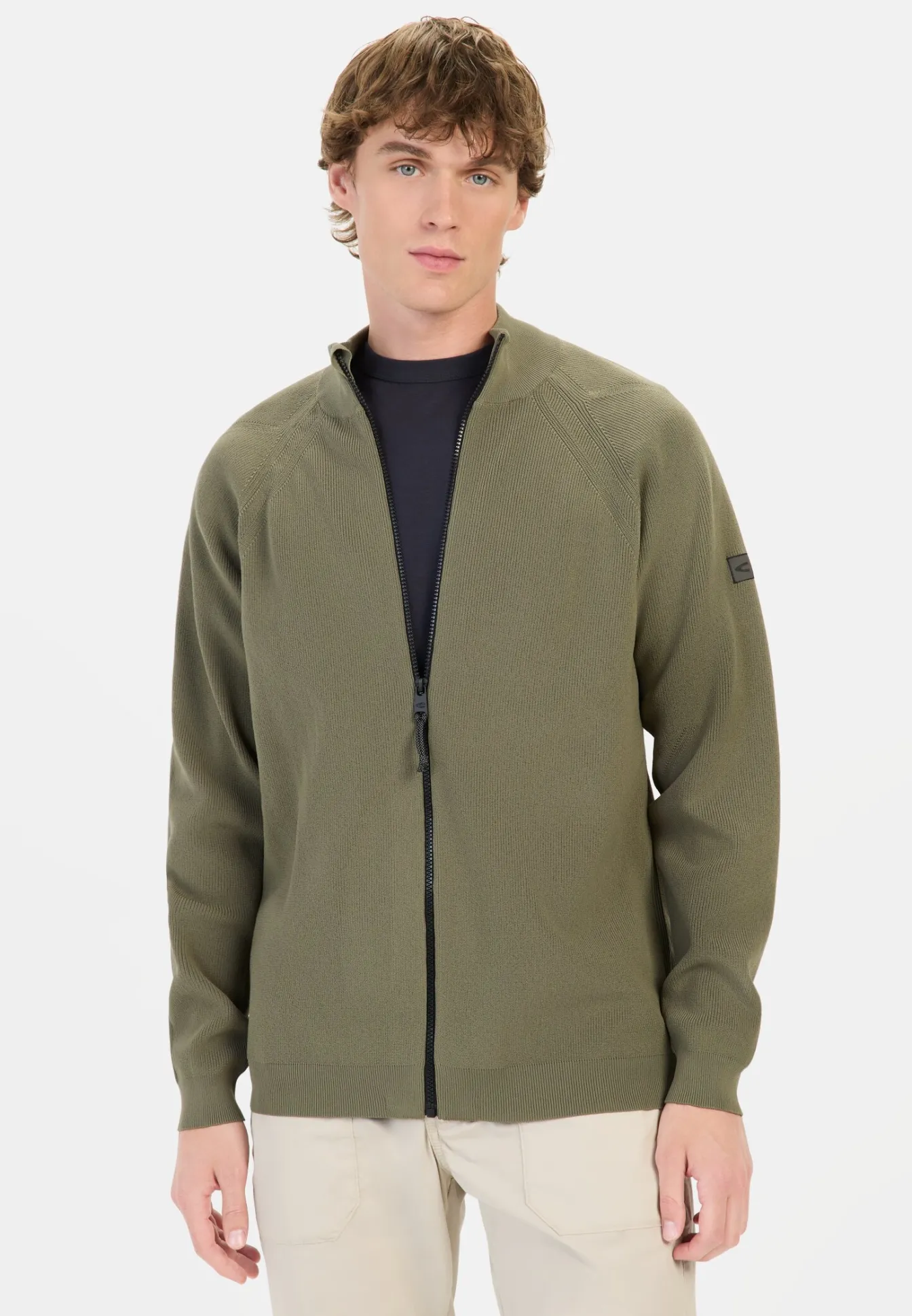 Herren Camel Active Pullover & Cardigan^Strickjacke aus atmungsaktivem Polyester