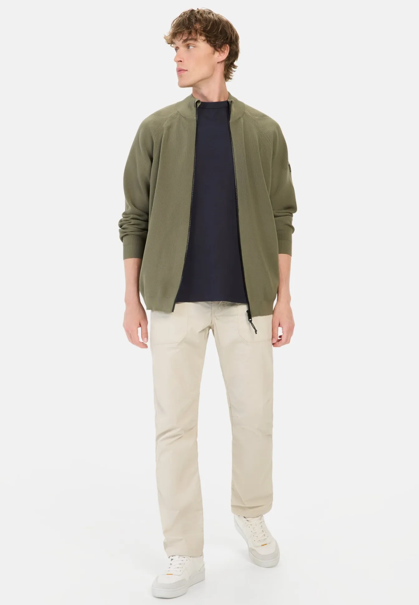 Herren Camel Active Pullover & Cardigan^Strickjacke aus atmungsaktivem Polyester