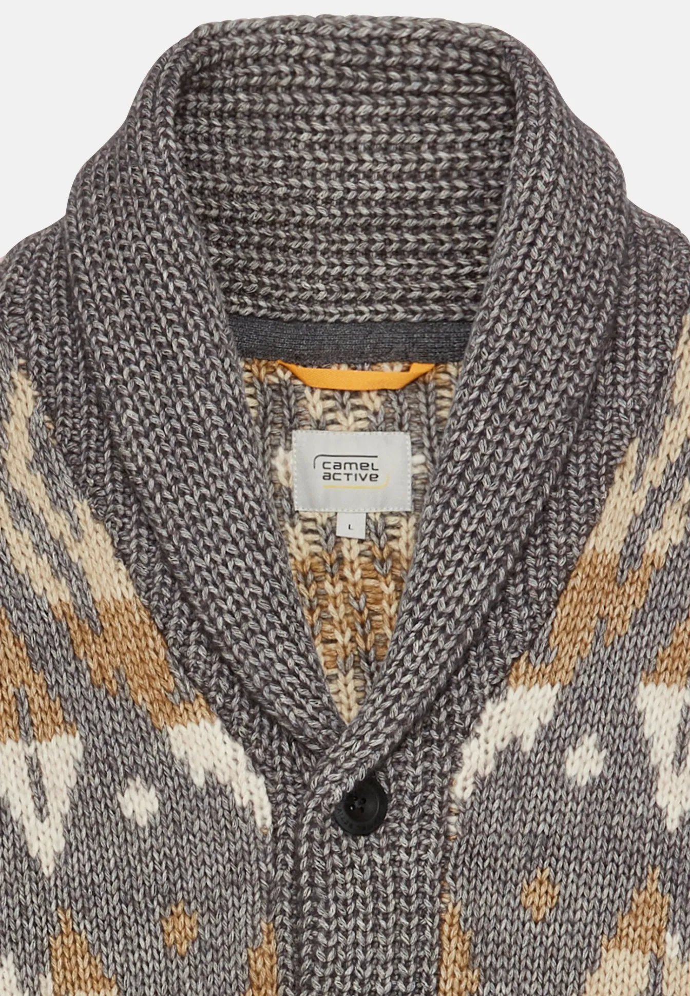 Herren Camel Active Pullover & Cardigan^Strickjacke aus Baumwollmix
