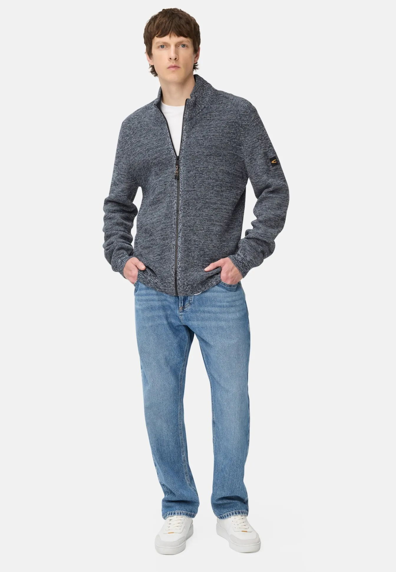 Herren Camel Active Pullover & Cardigan^Strickjacke aus einem soften Baumwollmix