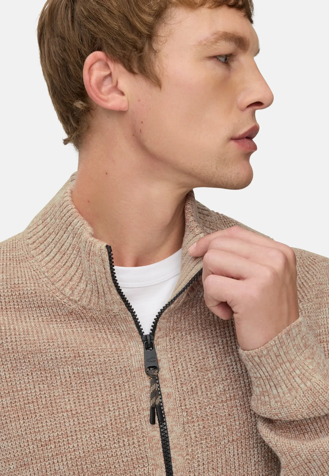 Herren Camel Active Pullover & Cardigan^Strickjacke aus einem soften Baumwollmix