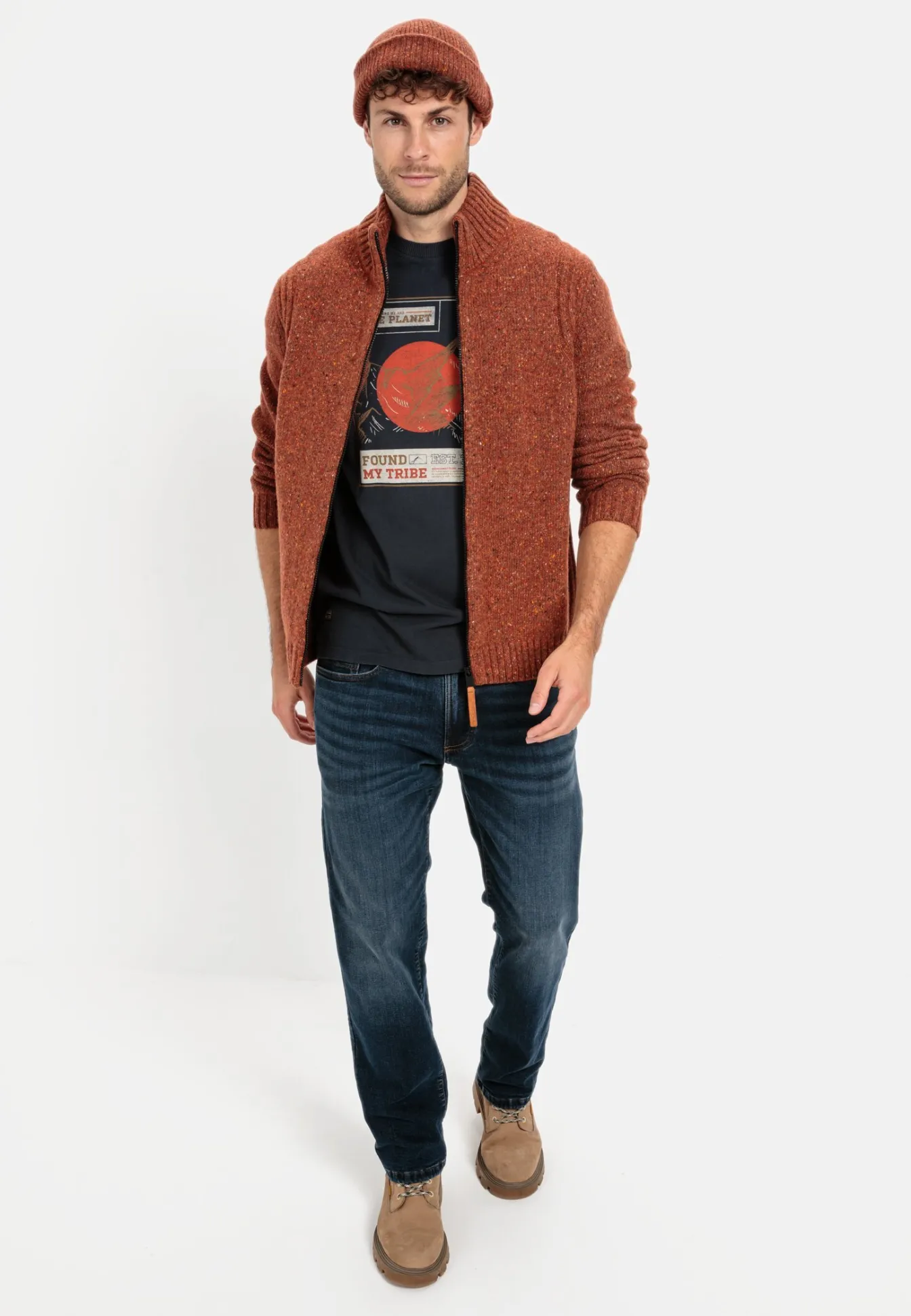Herren Camel Active Pullover & Cardigan^Strickjacke aus nachhaltiger Merinowolle