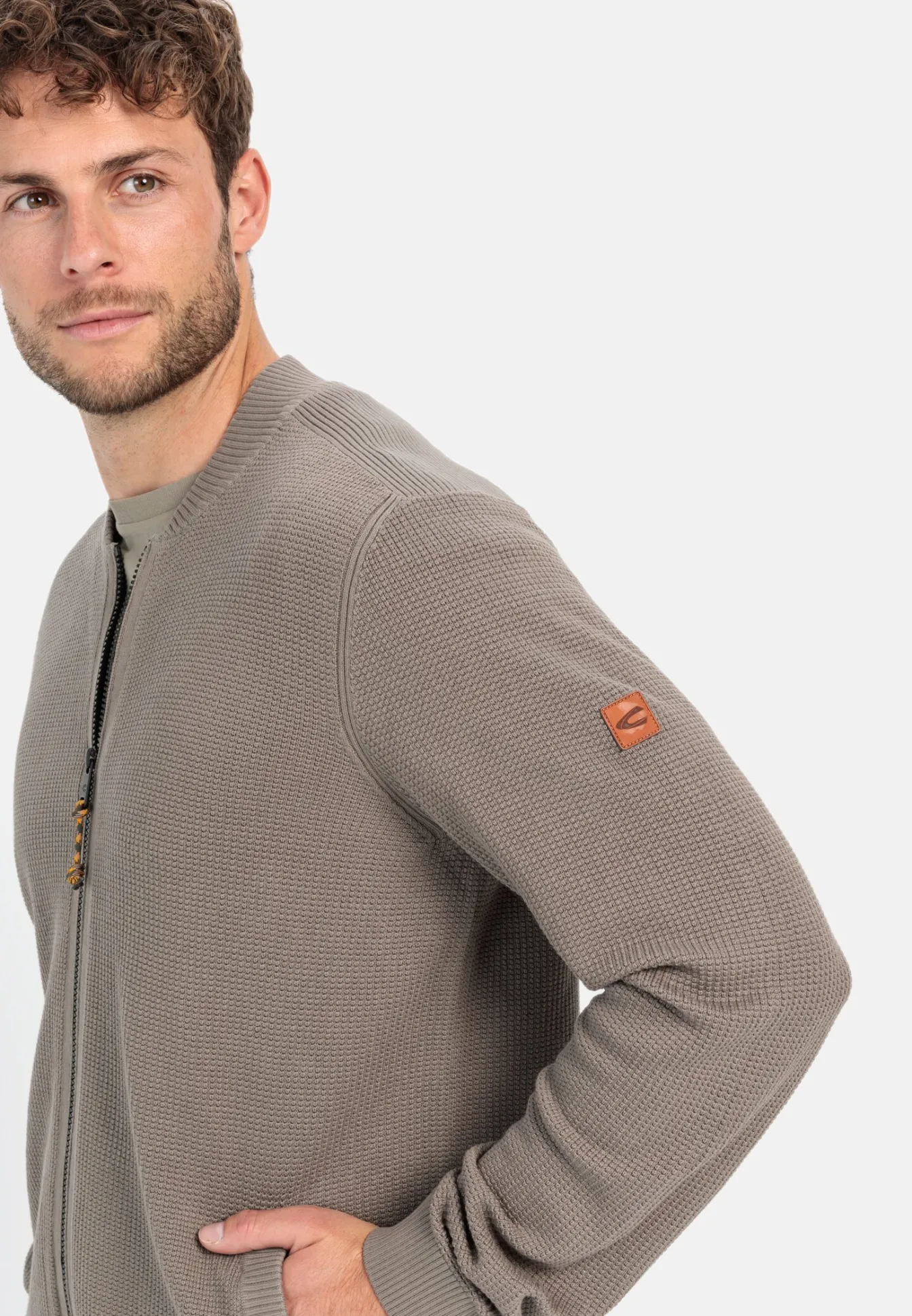 Herren Camel Active Pullover & Cardigan^Strickjacke aus zertifiziertem organic Cotton