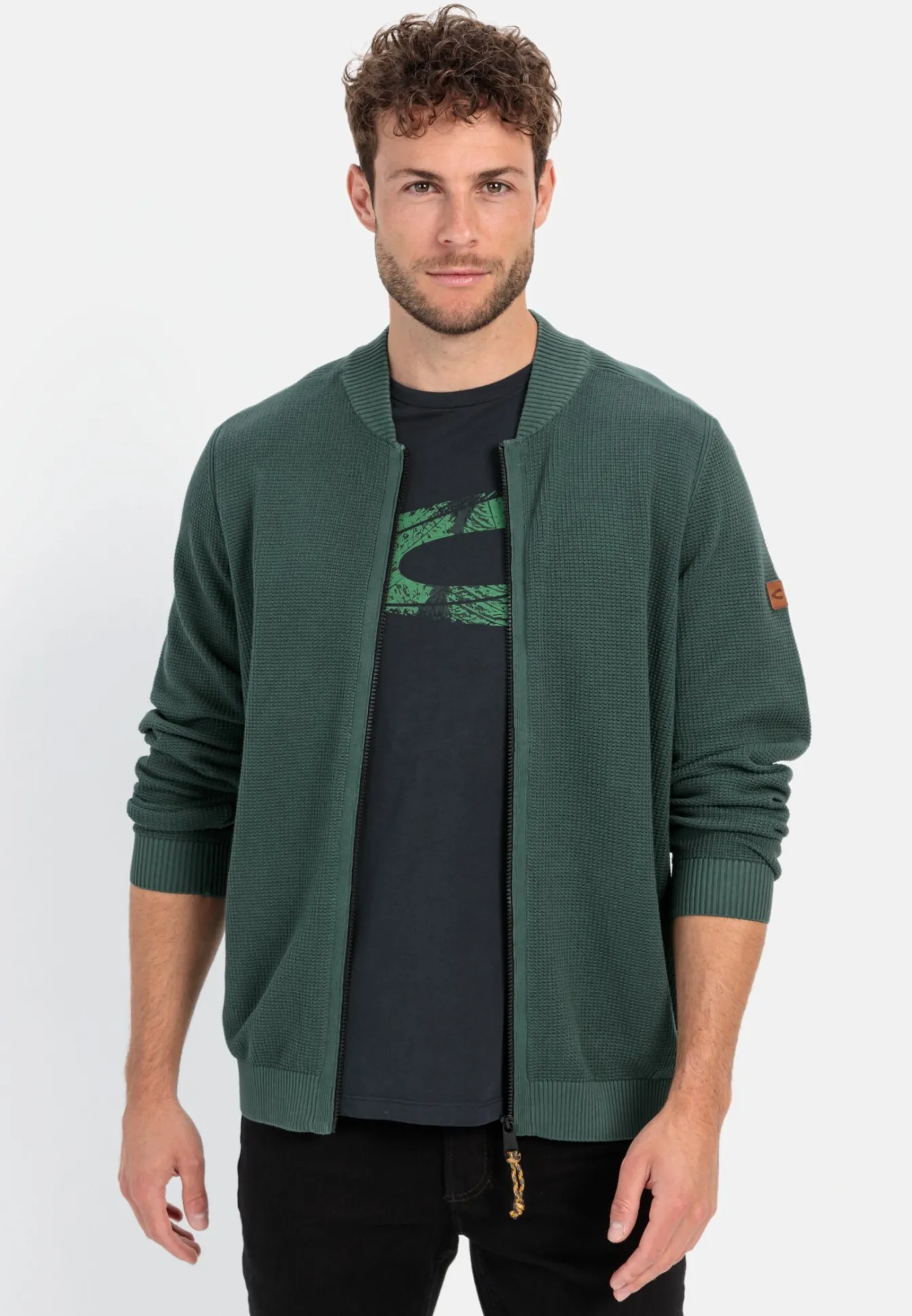 Herren Camel Active Pullover & Cardigan^Strickjacke aus zertifiziertem organic Cotton
