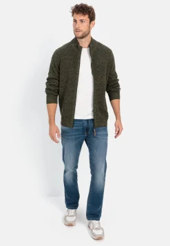 Herren Camel Active Pullover & Cardigan^Strickjacke mit Reißverschluss