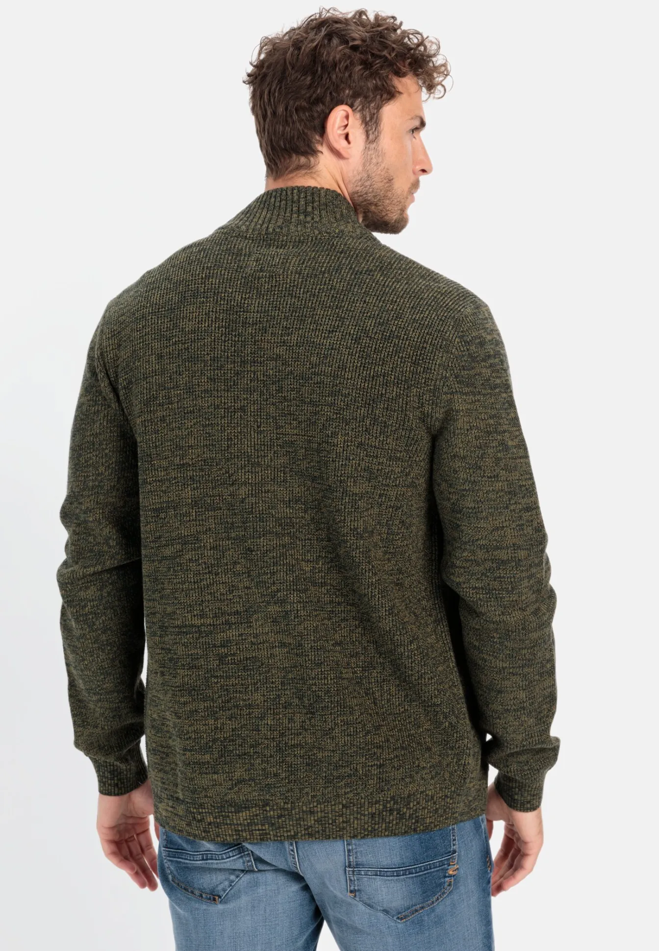 Herren Camel Active Pullover & Cardigan^Strickjacke mit Reißverschluss