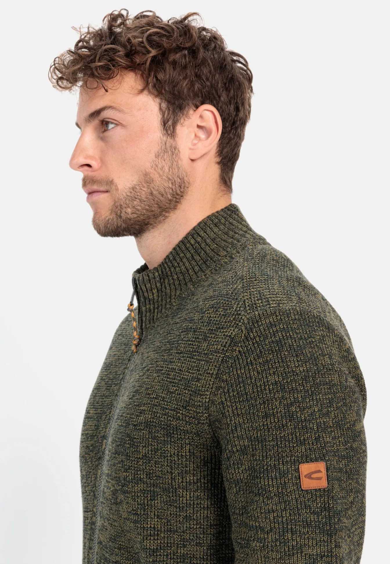 Herren Camel Active Pullover & Cardigan^Strickjacke mit Reißverschluss