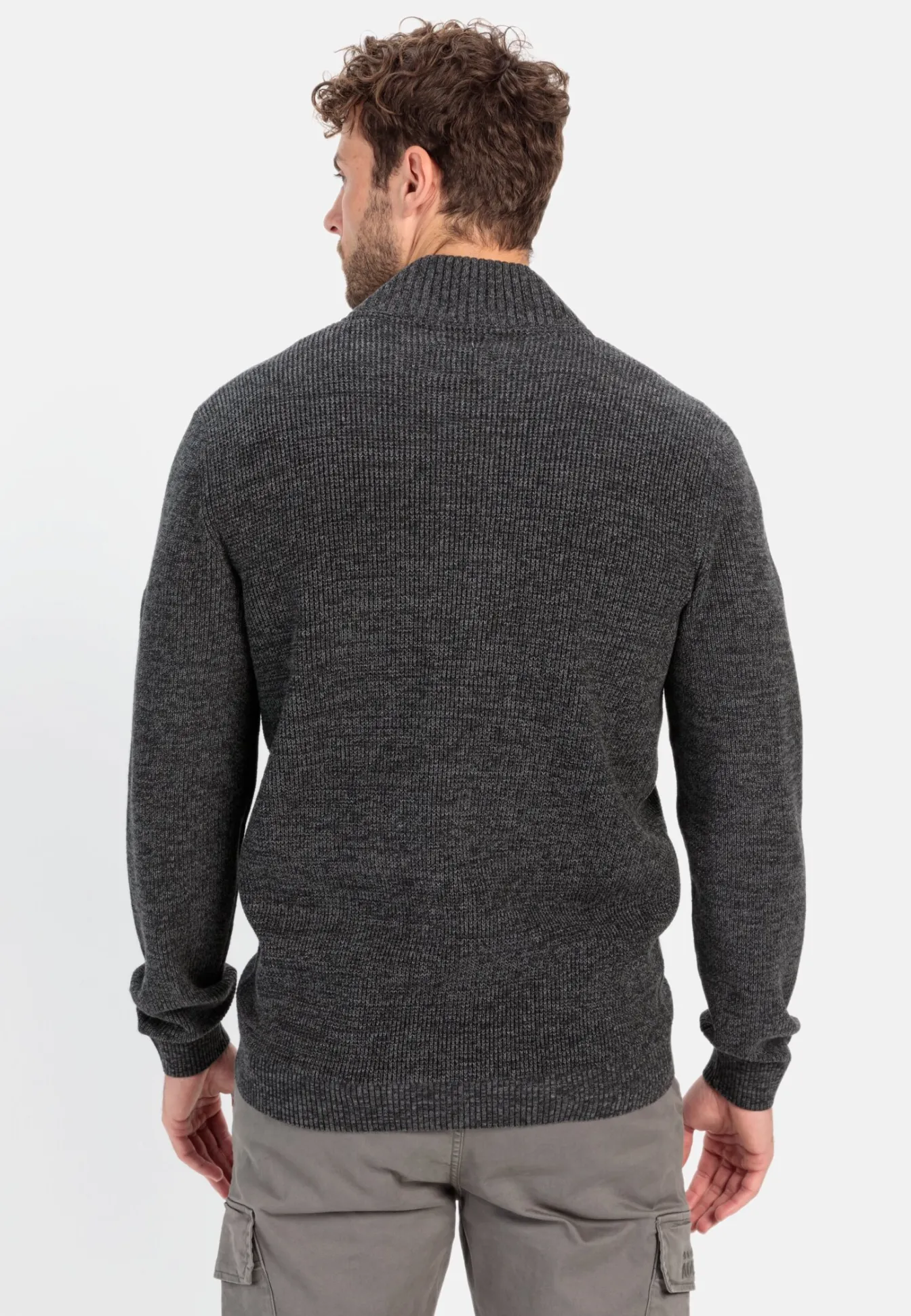 Herren Camel Active Pullover & Cardigan^Strickjacke mit Reißverschluss