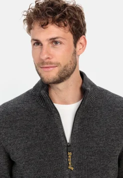 Herren Camel Active Pullover & Cardigan^Strickjacke mit Reißverschluss