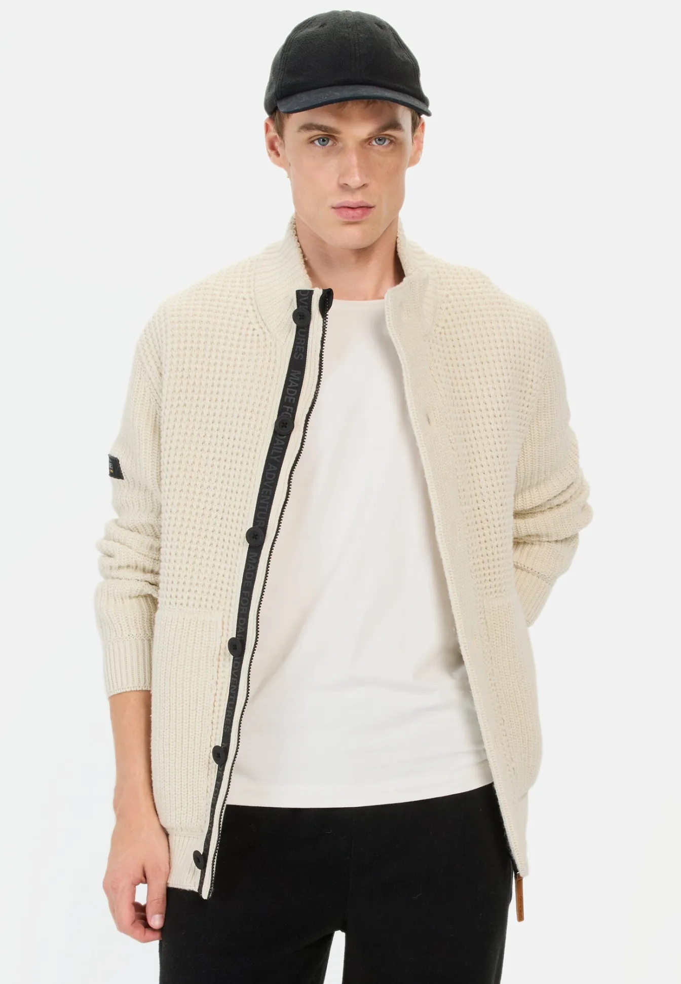 Herren Camel Active Pullover & Cardigan^Strickjacke mit verstecktem Reißverschluss