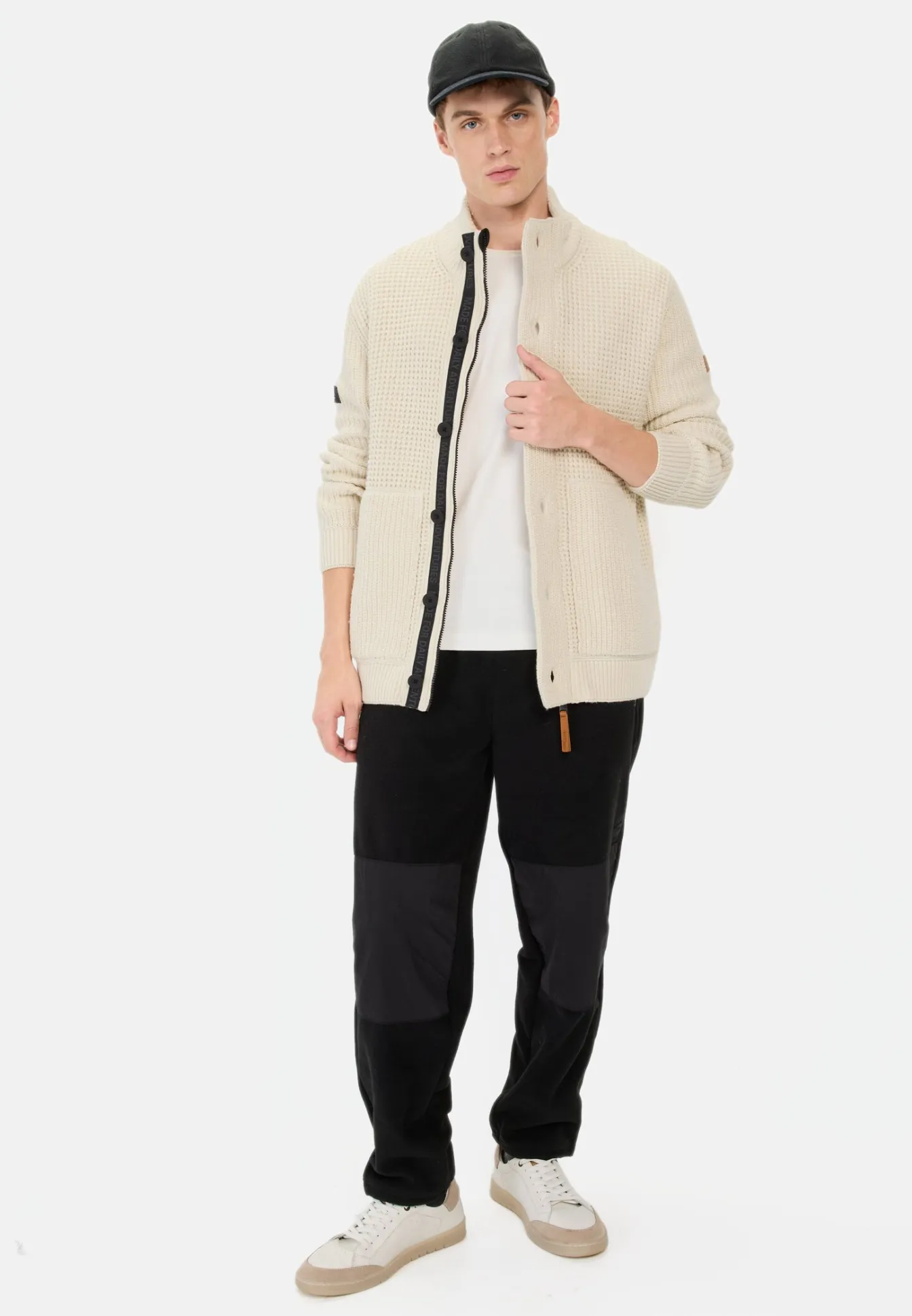 Herren Camel Active Pullover & Cardigan^Strickjacke mit verstecktem Reißverschluss