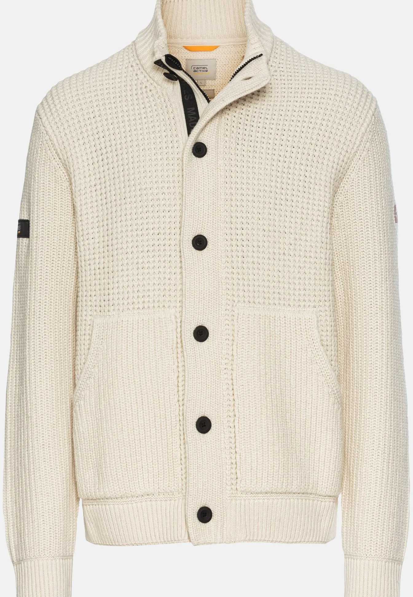 Herren Camel Active Pullover & Cardigan^Strickjacke mit verstecktem Reißverschluss