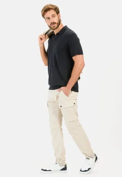 Herren Camel Active T-Shirts & Polos^Strick-Poloshirt aus Baumwoll-Leinen-Mix