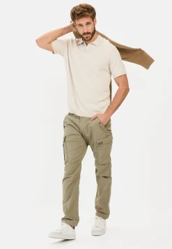 Herren Camel Active T-Shirts & Polos^Strick-Poloshirt aus Baumwoll-Leinen-Mix