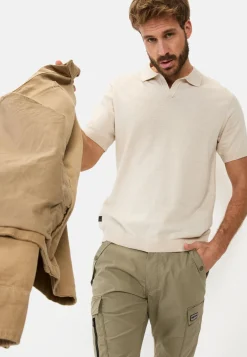 Herren Camel Active T-Shirts & Polos^Strick-Poloshirt aus Baumwoll-Leinen-Mix