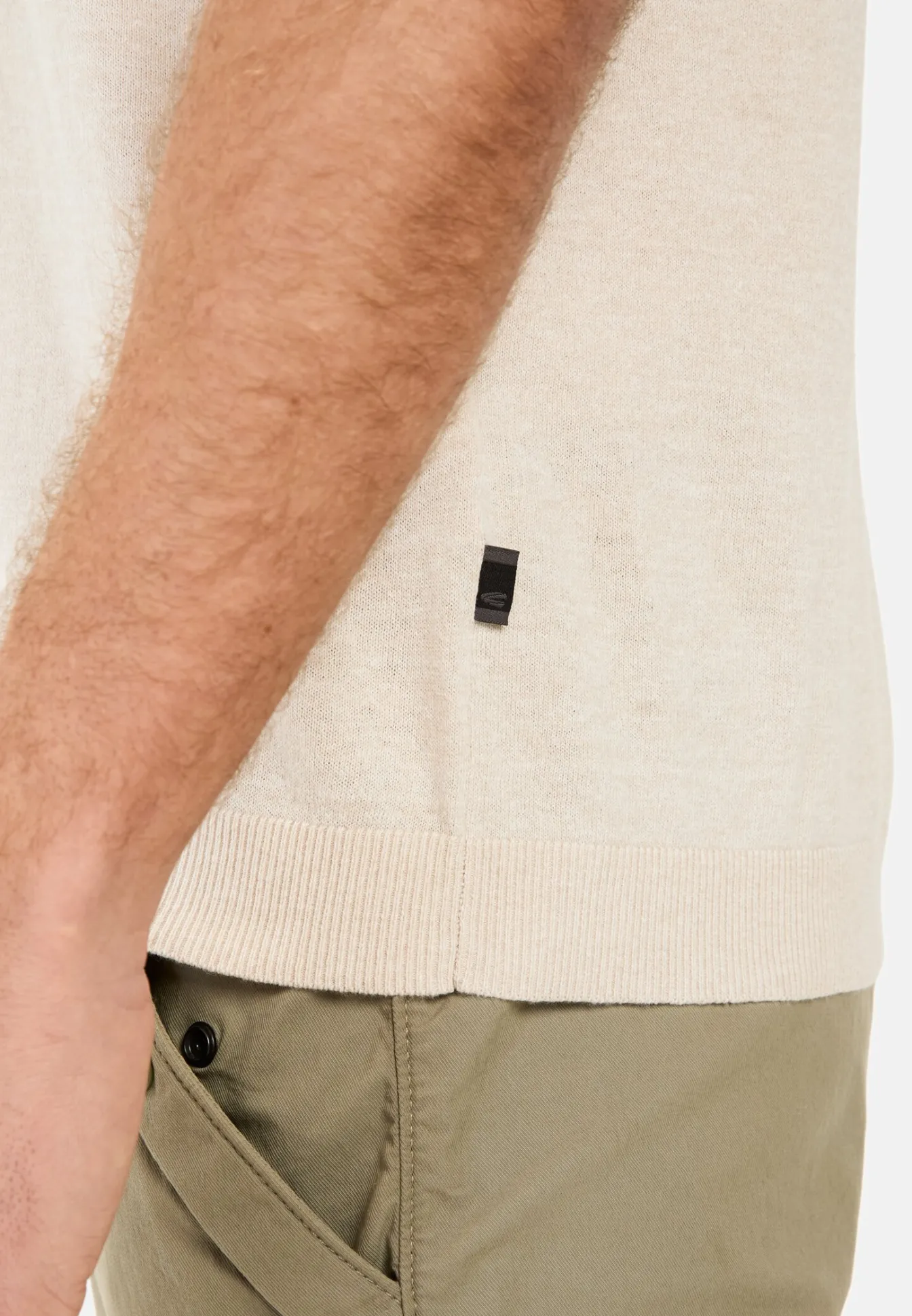 Herren Camel Active T-Shirts & Polos^Strick-Poloshirt aus Baumwoll-Leinen-Mix