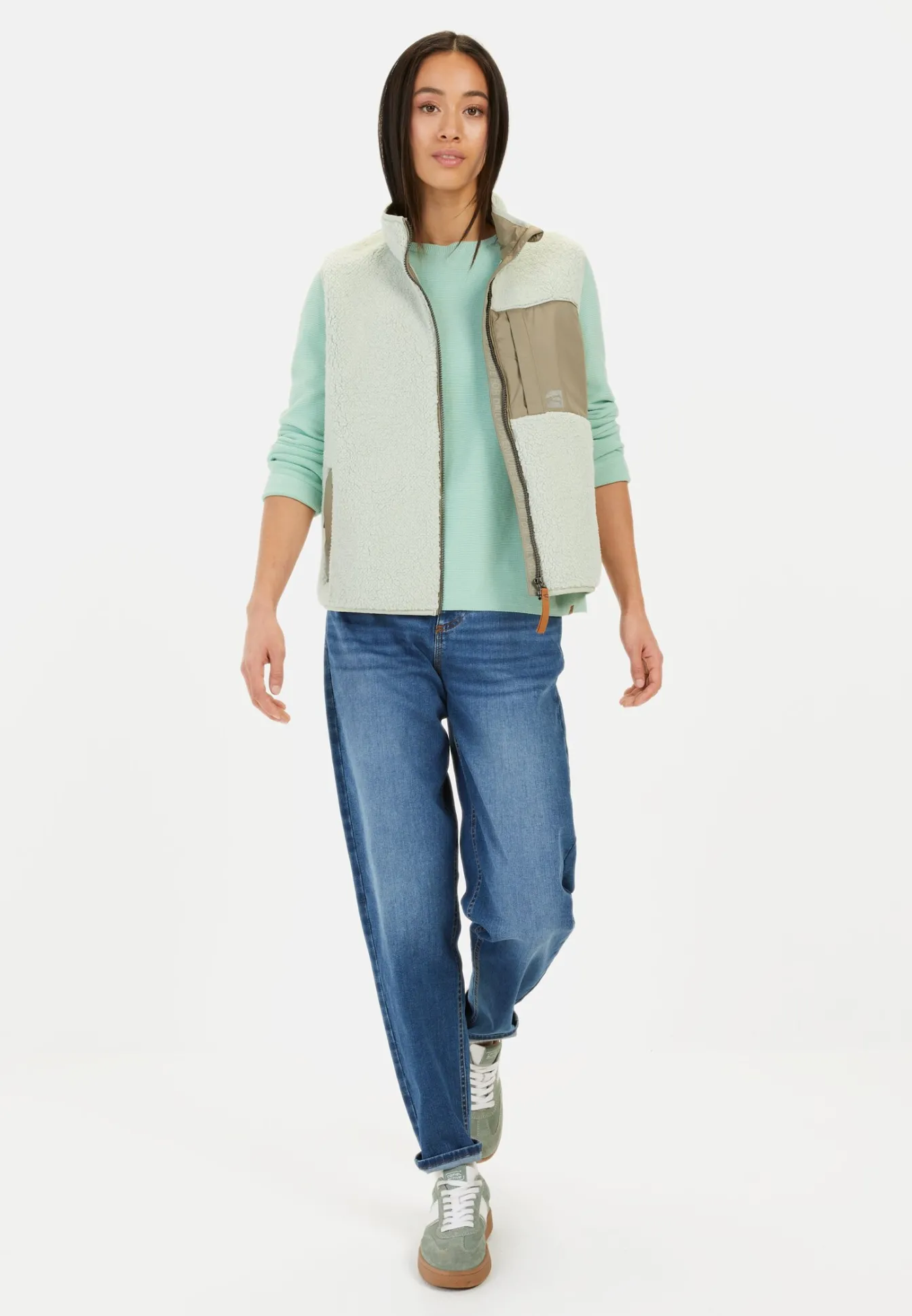 Damen Camel Active Pullover & Cardigans^Strickpullover aus reiner Baumwolle